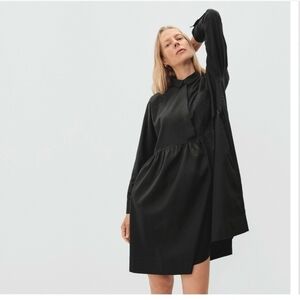 Everlane Black Long Sleeve Shirt Dress